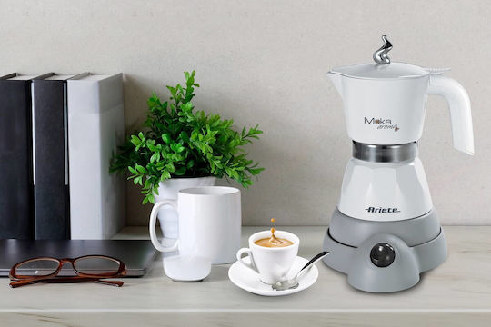 Ariete Moka Ηλεκτρικό Μπρίκι Espresso 2cups 400W Λευκό