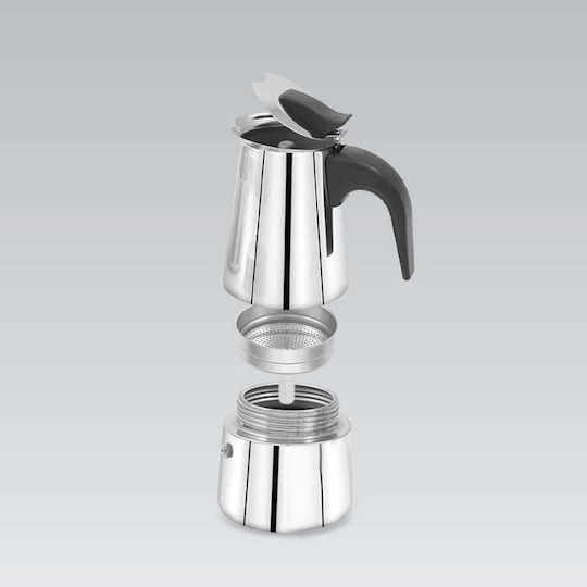 Maestro Briki Espresso 4 Căni Inox Gri