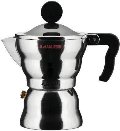 Alessi Alessi Stovetop Espresso Pot 3 Cups Silver