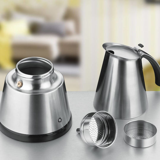 Rommelsbacher Eko 364/e Ηλεκτρικό Μπρίκι Espresso 4cups Inox Καφέ