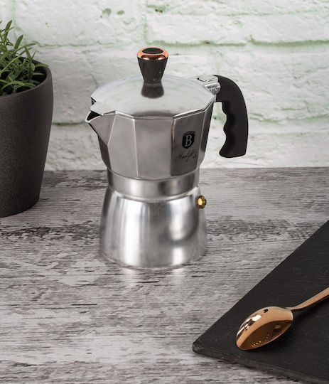 Berlinger Haus Berlinger Haus Stovetop Espresso Pot 3 Cups Silver