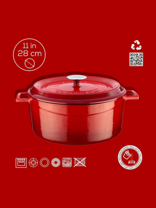 Lava Βαθιά Κατσαρόλα από Μαντέμι 6.7lt / 28cm