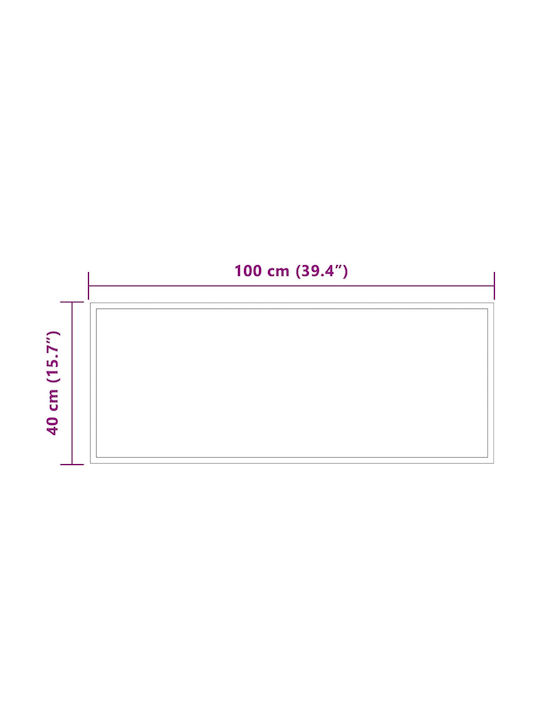 vidaXL Badezimmerspiegel Led 100x40cm Transparent