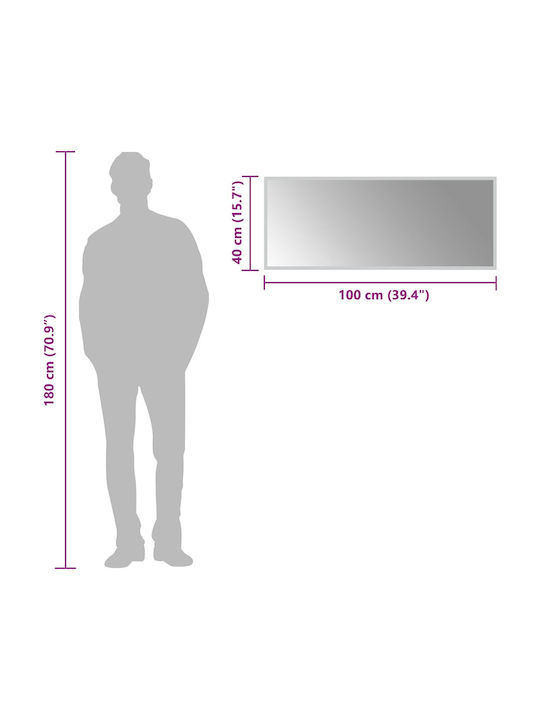 vidaXL Badezimmerspiegel Led 100x40cm Transparent