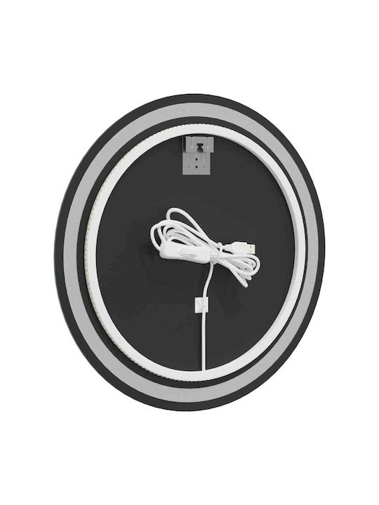 vidaXL Καθρέπτης Μπάνιου Led Αφής 60x60cm Διάφανος