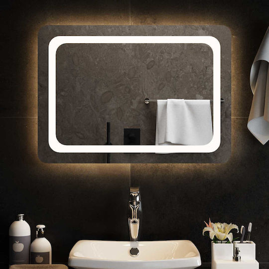 vidaXL Badezimmerspiegel Led 70x50cm Transparent