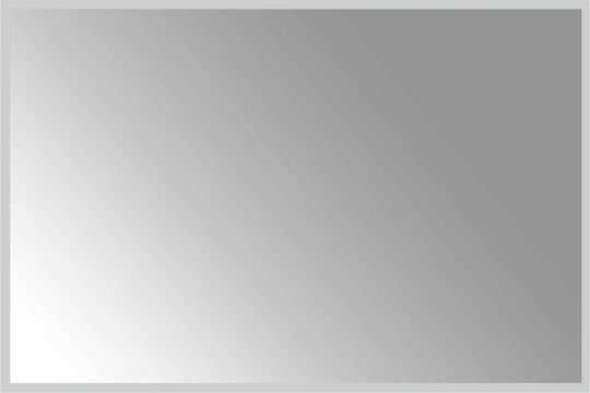 vidaXL Καθρέπτης Μπάνιου Led 90x60cm Διάφανος