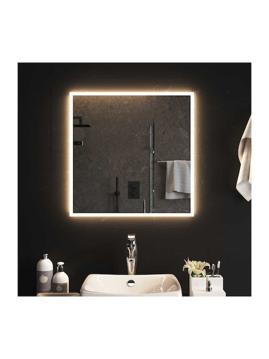 vidaXL Badezimmerspiegel Led 60x60cm Transparent
