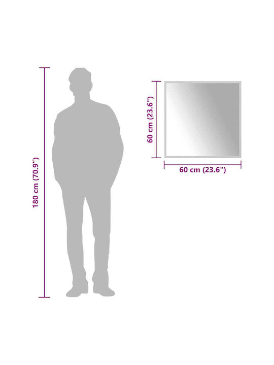 vidaXL Badezimmerspiegel Led 60x60cm Transparent