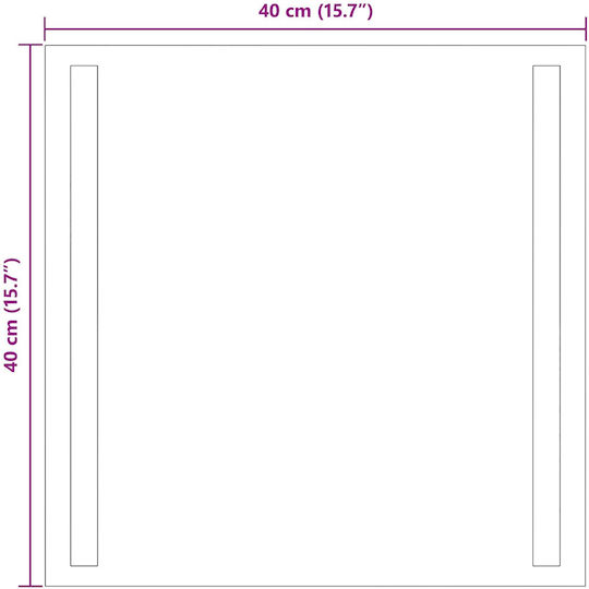 vidaXL Badezimmerspiegel Led 40x40cm Transparent