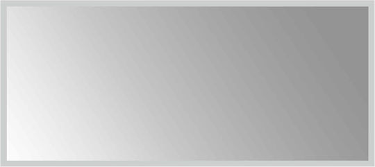 vidaXL Огледало за баня LED 90x40cm Прозрачен