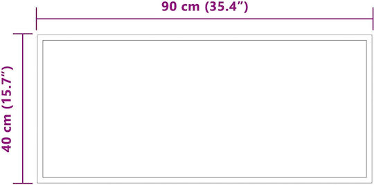 vidaXL Огледало за баня LED 90x40cm Прозрачен