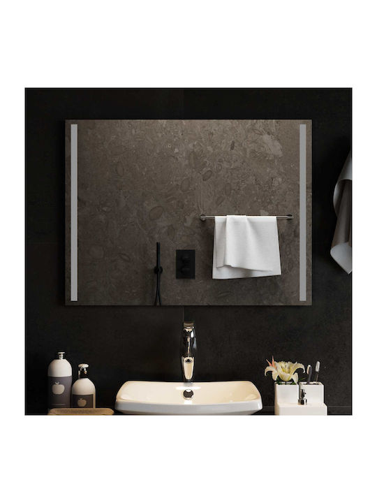 vidaXL Badezimmerspiegel Led 80x60cm Transparent