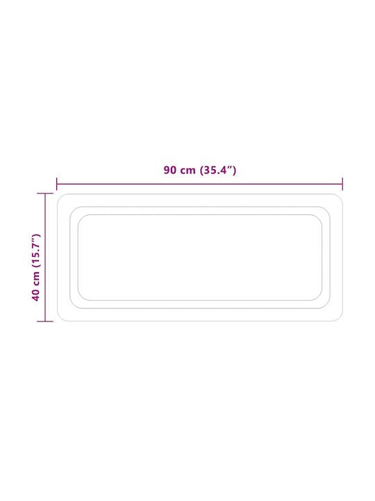 vidaXL Badezimmerspiegel Led 90x40cm Transparent