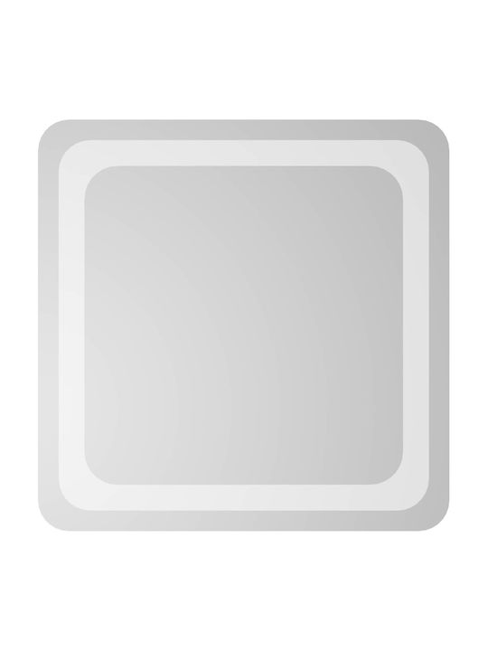 vidaXL Καθρέπτης Μπάνιου Led 40x40cm Διάφανος