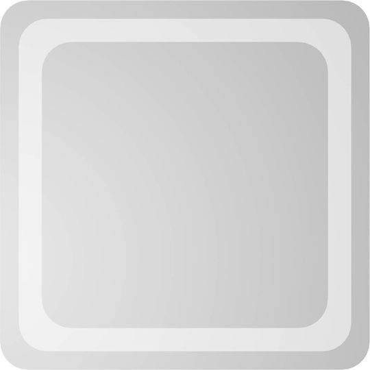 vidaXL Καθρέπτης Μπάνιου Led 40x40cm Διάφανος