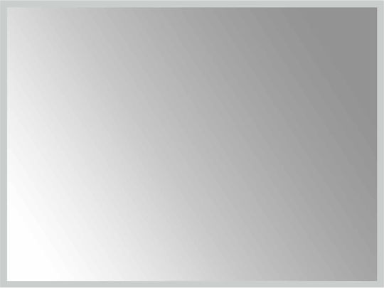 vidaXL Καθρέπτης Μπάνιου Led 80x60cm Διάφανος