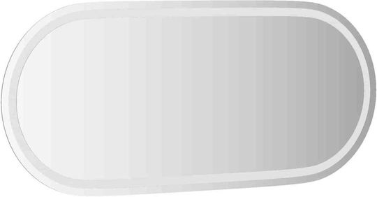 vidaXL Καθρέπτης Μπάνιου Led 100x45cm Διάφανος