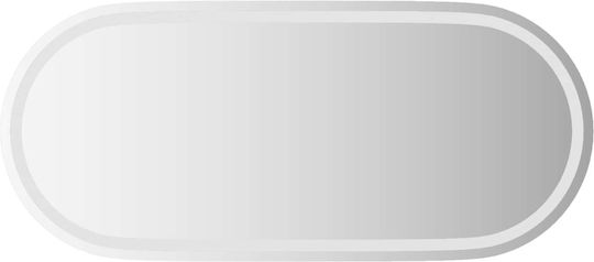 vidaXL Καθρέπτης Μπάνιου Led 100x45cm Διάφανος