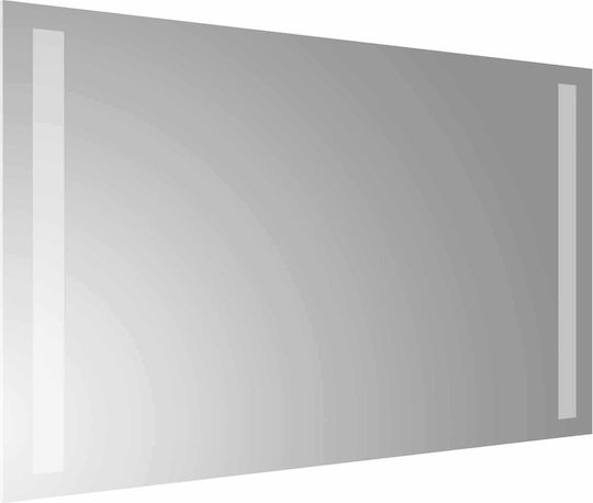 vidaXL Καθρέπτης Μπάνιου Led 50x30cm Διάφανος