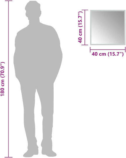vidaXL Badezimmerspiegel Led 40x40cm Transparent
