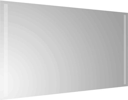 vidaXL Καθρέπτης Μπάνιου Led 90x50cm Διάφανος