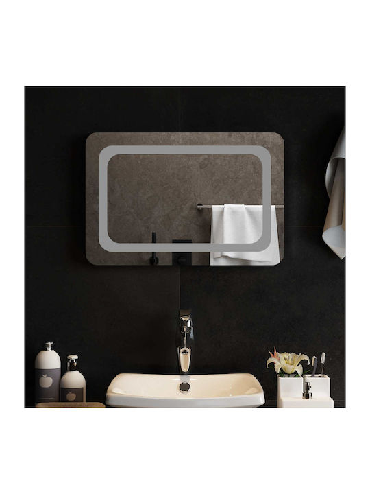 vidaXL Bathroom Mirror Led 60x40cm Transparent