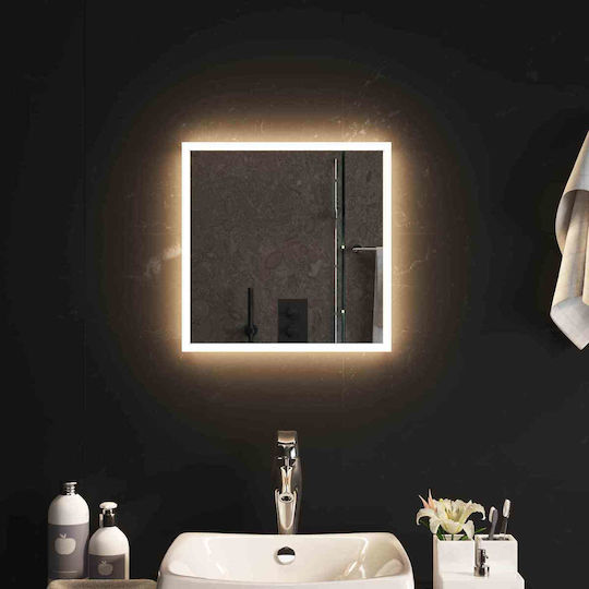 vidaXL Badezimmerspiegel Led 40x40cm Transparent