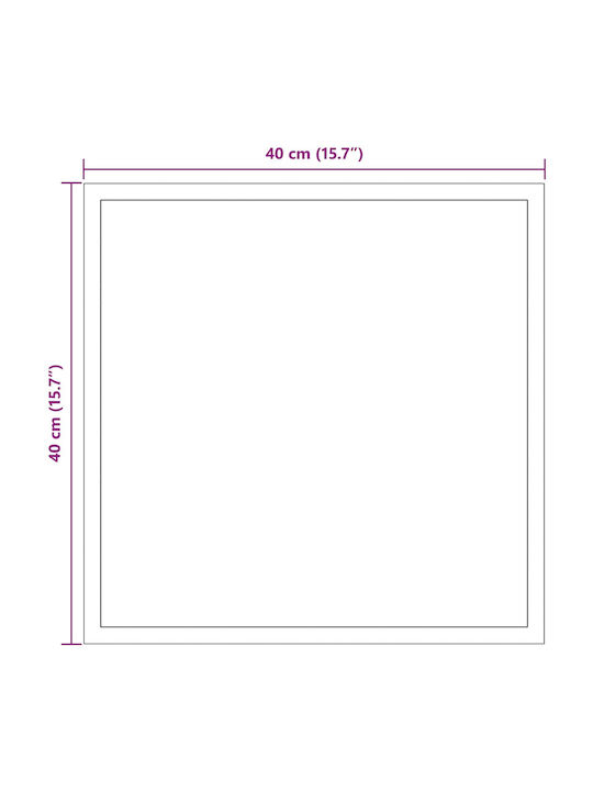 vidaXL Bathroom Mirror Led 40x40cm Transparent