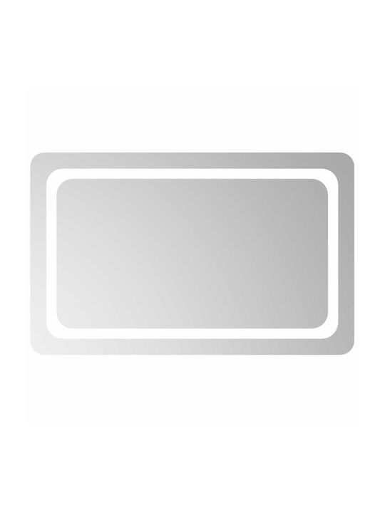 vidaXL Badezimmerspiegel Led 80x50cm Transparent