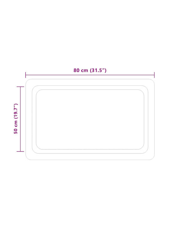 vidaXL Badezimmerspiegel Led 80x50cm Transparent