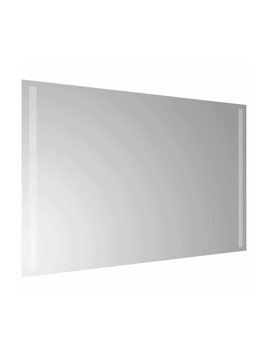 vidaXL Καθρέπτης Μπάνιου Led 80x50cm Διάφανος