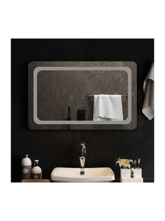 vidaXL Badezimmerspiegel Led 80x50cm Transparent