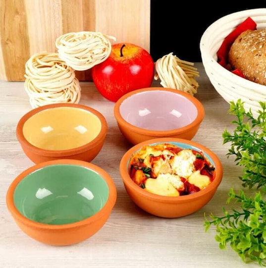 Excellent Houseware Servierschüssel Rund Keramik mit Durchmesser 10.4cm 4Stück