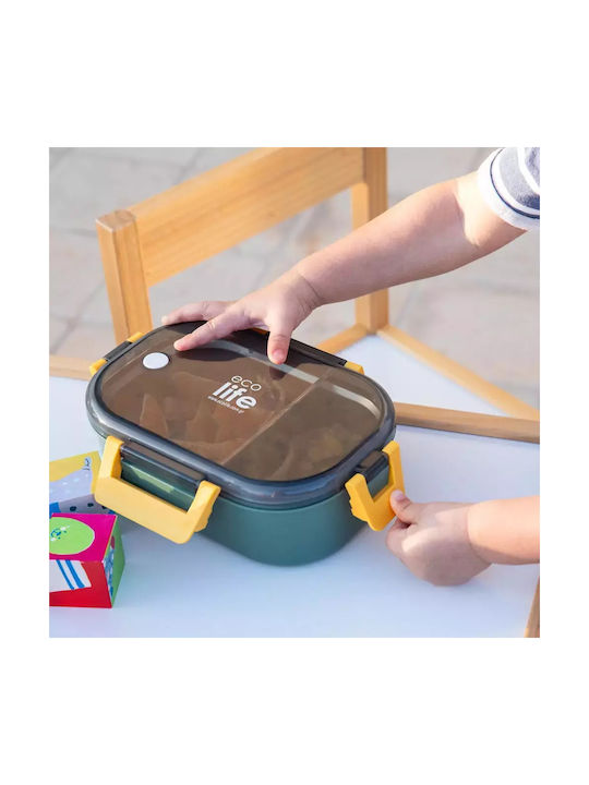 Ecolife Spoon Δοχείο Φαγητού Inox Πράσινο 900ml