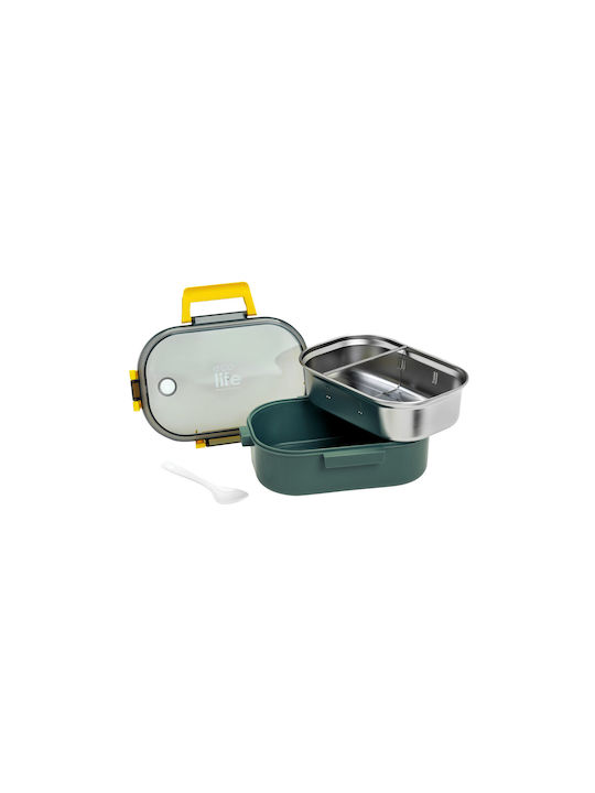 Ecolife Spoon Δοχείο Φαγητού Inox Πράσινο 900ml