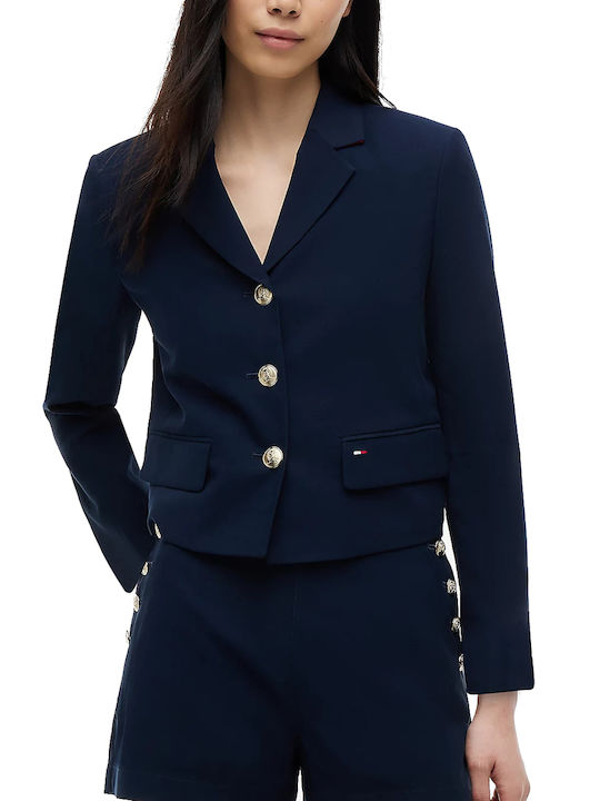 Tommy Hilfiger Kurzes Damen Blazer Dark Night Navy