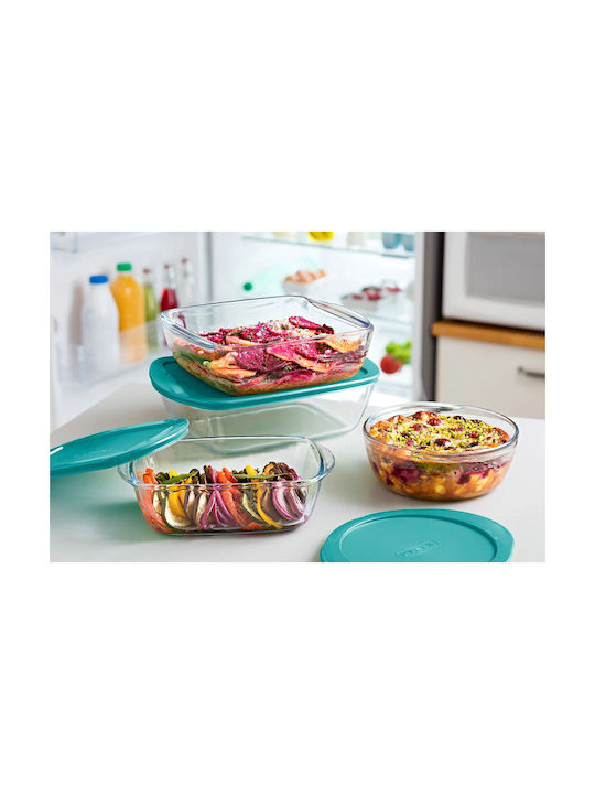 Pyrex Δοχείο Φαγητού Γυάλινο Πράσινο 2.7lt
