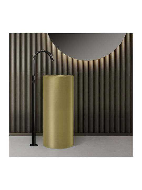 Karag 4609F-LG Aufgesetztes Waschbecken Porzellan 38x38x85cm Oro