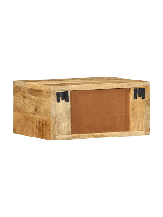 Bedside Table Made of Solid Brown Wood 40x30x19cm