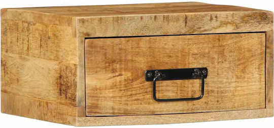 Κομοδίνα από Μασίφ Ξύλο Καφέ 2τμχ 40x30x19cm