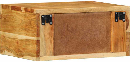 Bedside Tables Made of Solid Wood Beige 2 Pieces 40x30x19cm