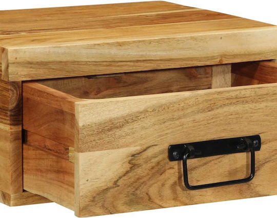 Bedside Tables Made of Solid Wood Beige 2 Pieces 40x30x19cm