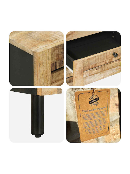 Wooden Beige Bedside Table 50x33x62cm