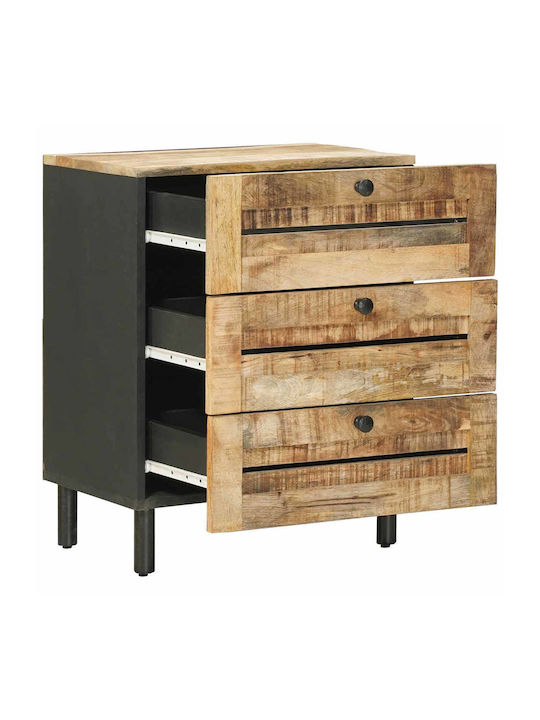 Wooden Beige Bedside Table 50x33x62cm