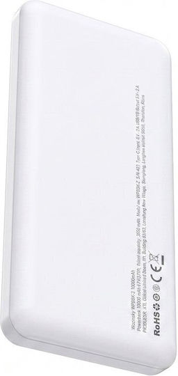 Wozinsky Wpower 10000mAh 10W with 2 USB-A Output Ports White