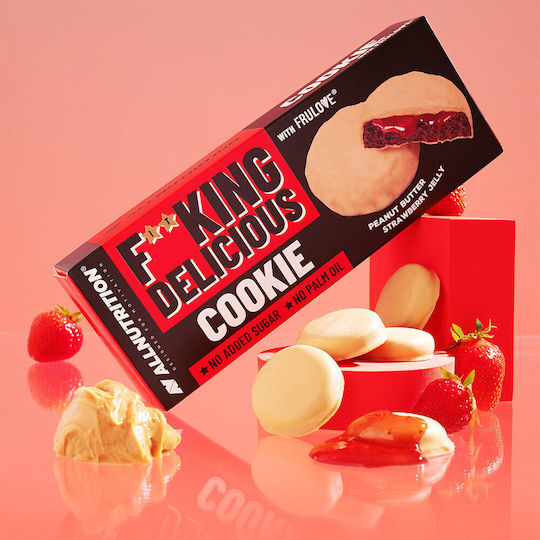 AllNutrition Biscuiți Proteine F**king Cu topping și umplutură Afine 1buc 128gr