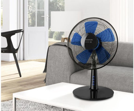 Taurus Boreal 12 Elegance Επιτραπέζιος Ανεμιστήρας 45W Διαμέτρου 30cm με Τηλεχειριστήριο Μαύρος