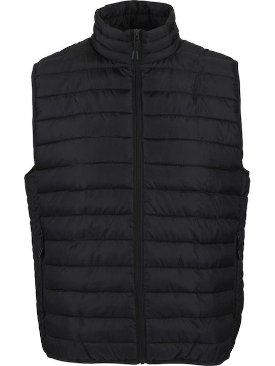 Ärmellose Puffer Jacke Schwarz