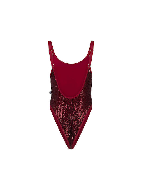 Rot Bodysuit für Pole Dance